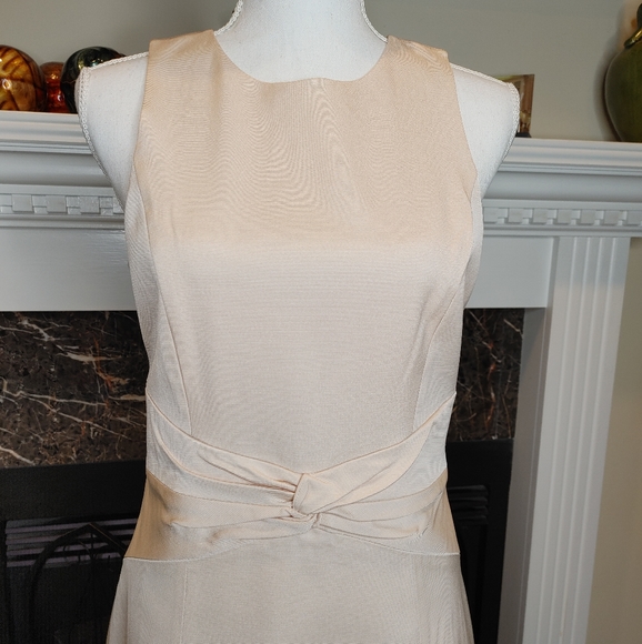 4.COLLECTIVE GROSGRAIN TWISTED KNOT DRESS, BLUSH 8 - Picture 5 of 14
